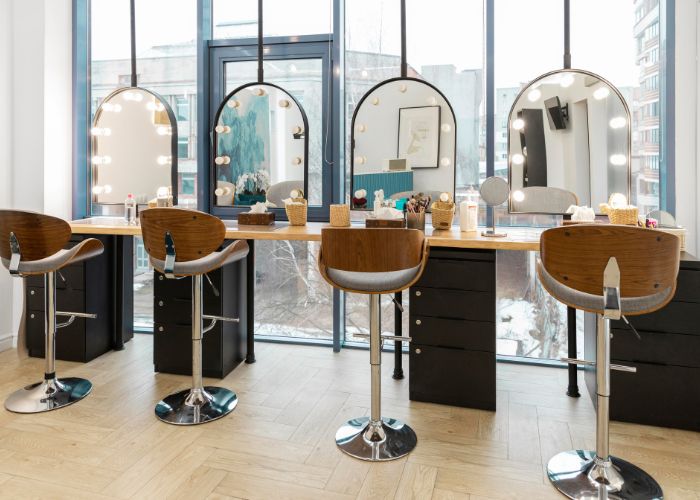 glass interior design for shop
